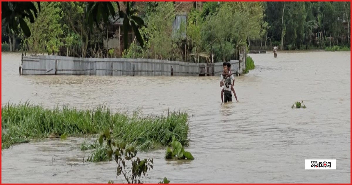 সিলেট বিভাগে পাহাড়ি ঢলে ৬ নদীর পানি বিপৎসীমার ওপরে