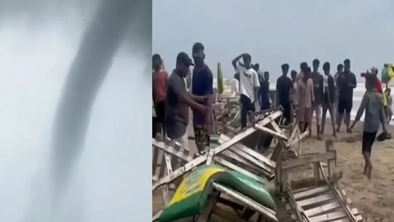 কক্সবাজার সৈকতে টর্নেডোর আঘাত, ক্ষতিগ্রস্ত অর্ধশতাধিক চেয়ার-ছাতা