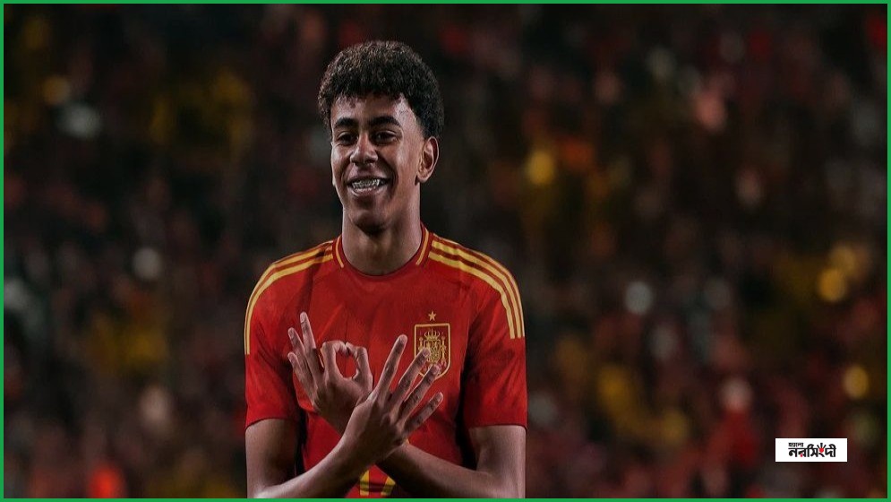 গোল উদযাপনে কেন ‘৩০৪’ দেখান স্প্যানিশ তারকা লামিন ইয়ামাল?