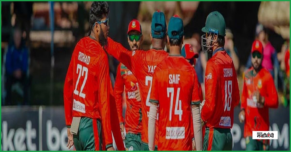 জিম্বাবুয়ের বিপক্ষে জয় পেয়ে সিরিজে সমতা ফেরাল বাংলাদেশ