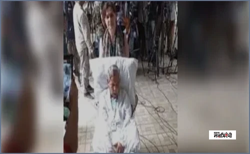 ট্রাইব্যুনালে দীপু মনিকে দেখতে হুইলচেয়ারে এলেন অসুস্থ স্বামী