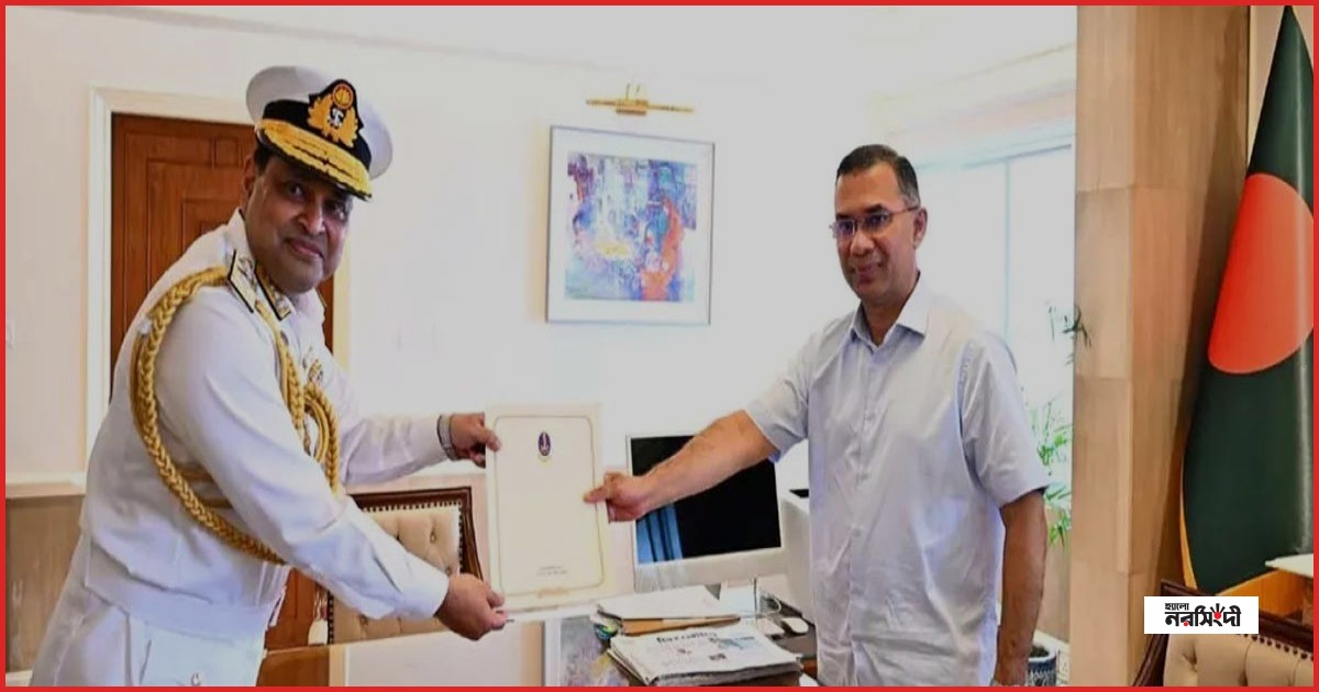 প্রধানমন্ত্রীর সঙ্গে সৌজন্য সাক্ষাৎ করলেন নতুন নৌবাহিনী প্রধান