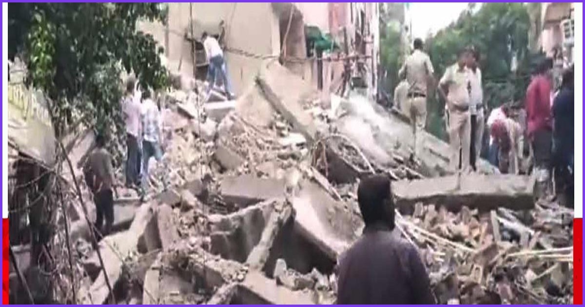 দিল্লিতে ছয়তলা ভবন ধসে ধ্বংসস্তূপে আটকা পড়ার আশঙ্কা